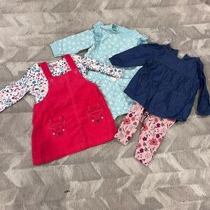 Lot 3 Carter’s & Just 1 You long sleeve outfits -EUC